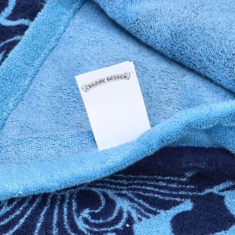 Chrome Hearts Patterned beach towel Blue