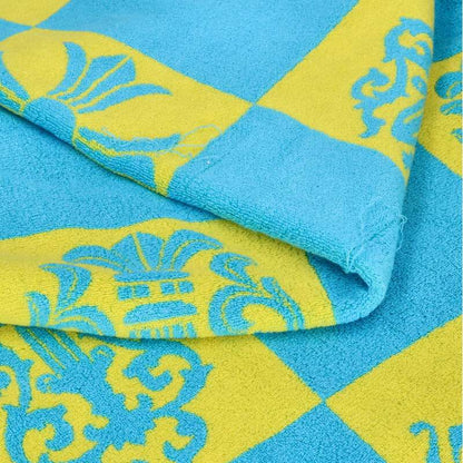 Chrome Hearts Logo All-Over Beach Towel Light Blue Yellow