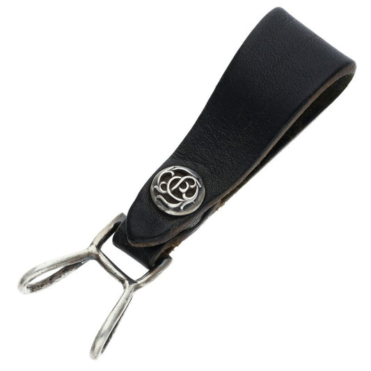 Chrome Hearts Leather Belt Loop Black x Silver