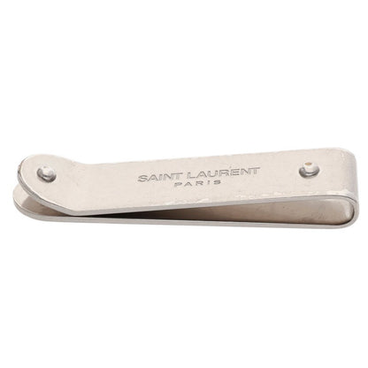 Saint Laurent Paris Logo Silver Money Clip Silver One Size