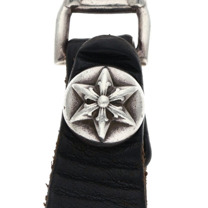 Chrome Hearts Star Leather Belt Loop Black x Silver