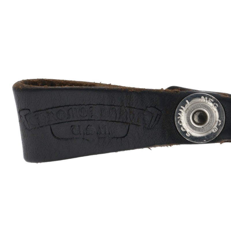 Chrome Hearts Star Leather Belt Loop Black x Silver