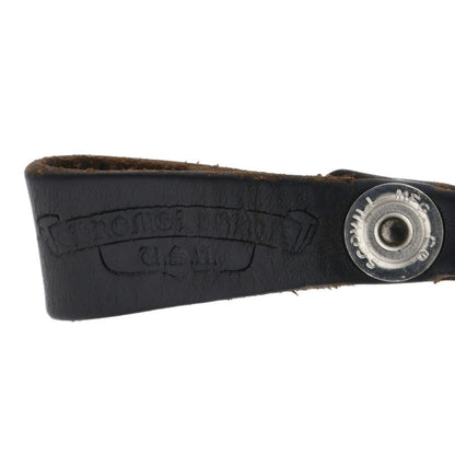 Chrome Hearts Star Leather Belt Loop Black x Silver