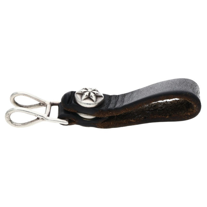Chrome Hearts Star Leather Belt Loop Black x Silver