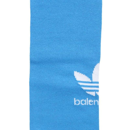 Balenciaga x Adidas Long logo embroidered socks Blue Size XL