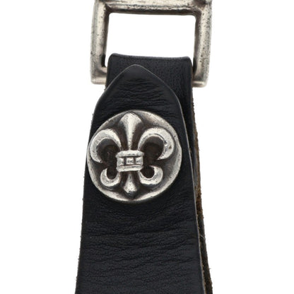 Chrome Hearts Flare Leather Belt Loop Black x Silver