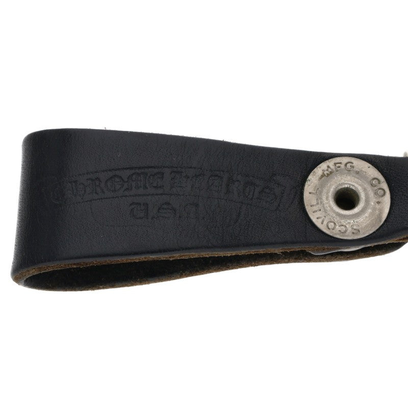 Chrome Hearts Flare Leather Belt Loop Black x Silver