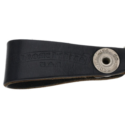 Chrome Hearts Flare Leather Belt Loop Black x Silver