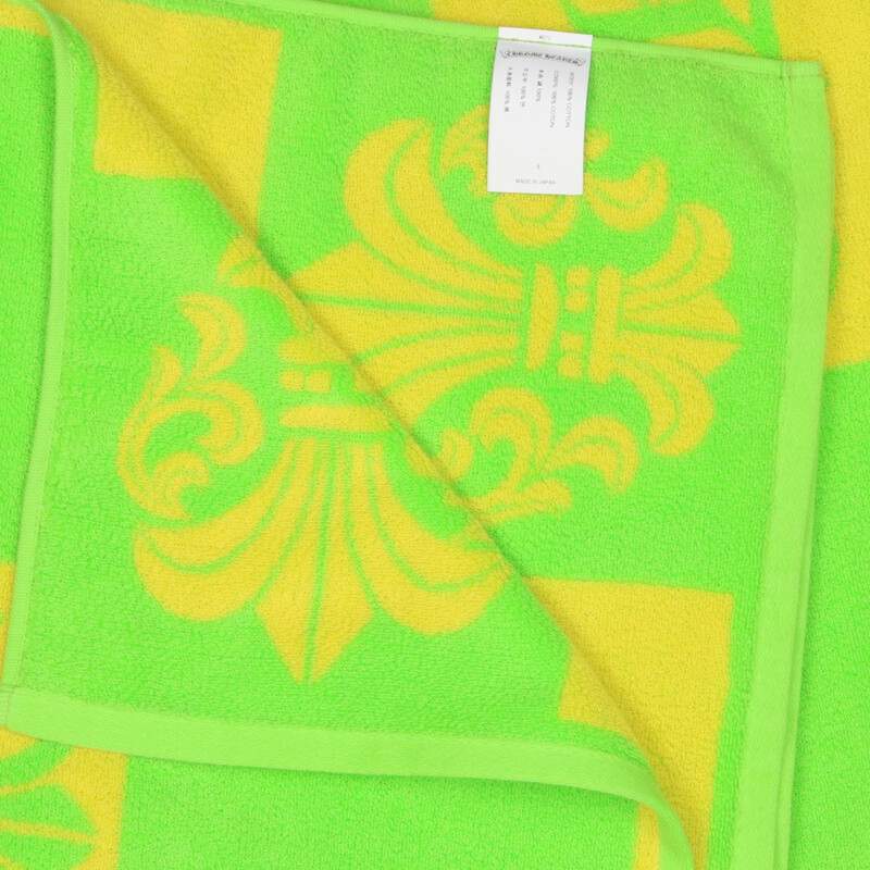 Chrome Hearts Logo All-Over Beach Towel Light Green Yellow