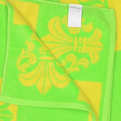Chrome Hearts Logo All-Over Beach Towel Light Green Yellow