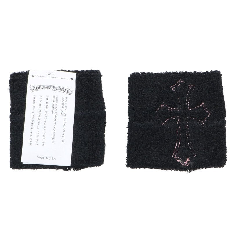 Chrome Hearts Patent fabric patch wristband Black x Pink