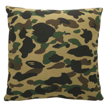 A BATHING APE Character Print Camo Cushion Multi