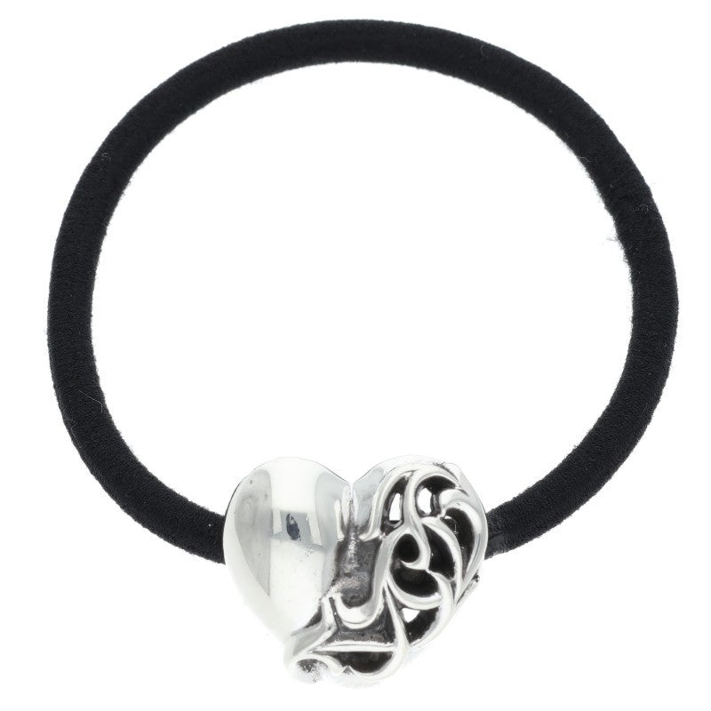 Chrome Hearts 925 Silver Heart Button Concho Hair Tie