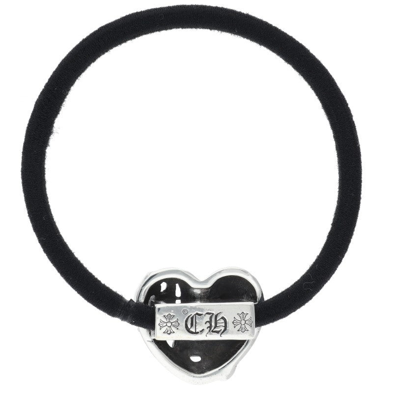 Chrome Hearts 925 Silver Heart Button Concho Hair Tie