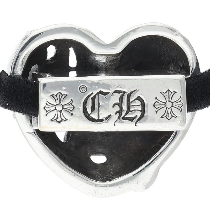 Chrome Hearts 925 Silver Heart Button Concho Hair Tie