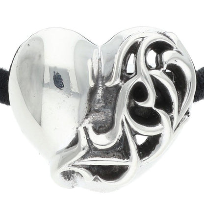 Chrome Hearts 925 Silver Heart Button Concho Hair Tie