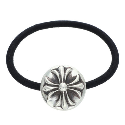 Chrome Hearts Black/Silver Cross Ball Button Hairband