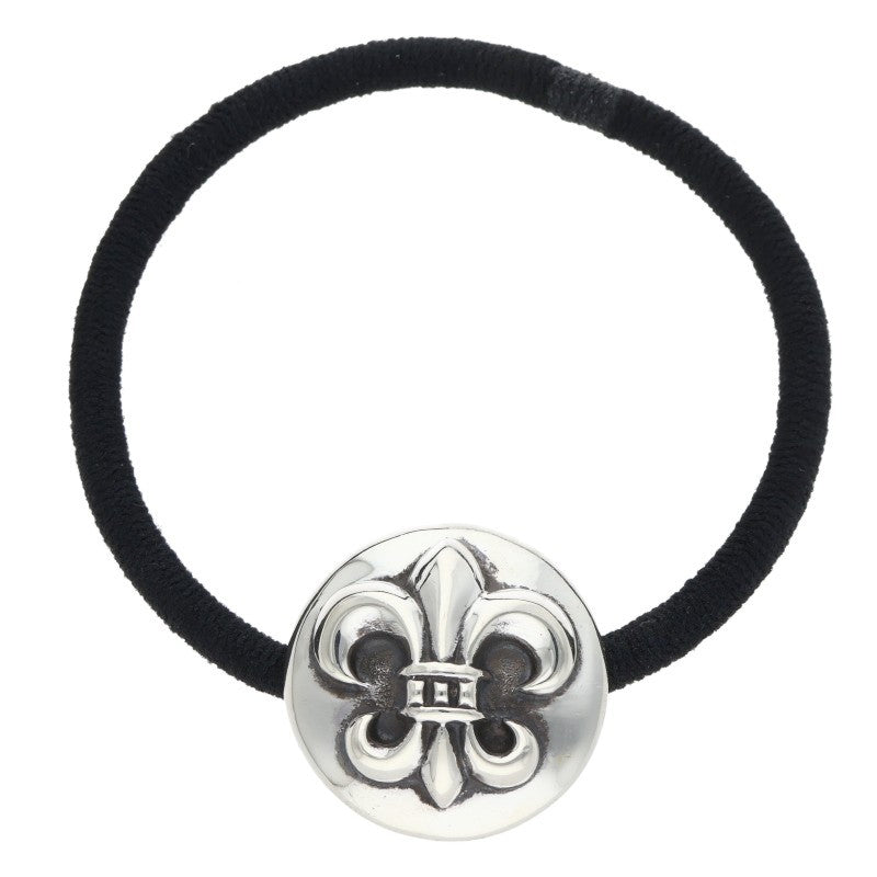 Chrome Hearts Black/Silver BS Fleur Button Hairband