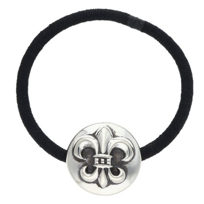 Chrome Hearts Black/Silver BS Fleur Button Hairband