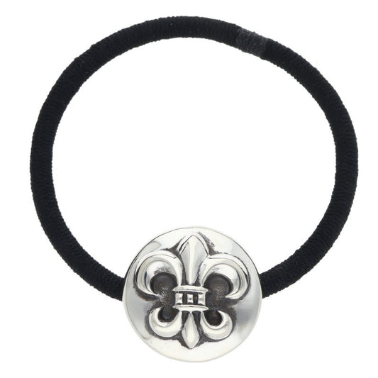 Chrome Hearts Black/Silver BS Fleur Button Hairband