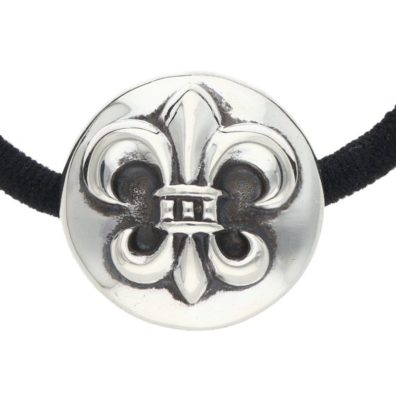 Chrome Hearts Black/Silver BS Fleur Button Hairband