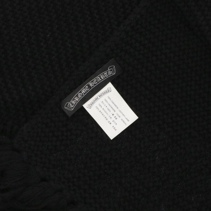 Chrome Hearts Black/Silver Cashmere Leather Size ONE SIZE