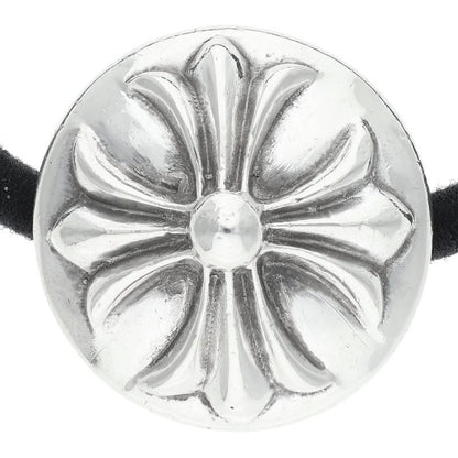 Chrome Hearts Cross Ball Button Hair Tie Silver Concho
