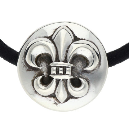 Chrome Hearts BS Flare Button Hair Tie Silver Concho