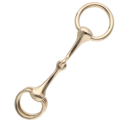 HERMES Brass Gold Scarf Ring Size ONE SIZE
