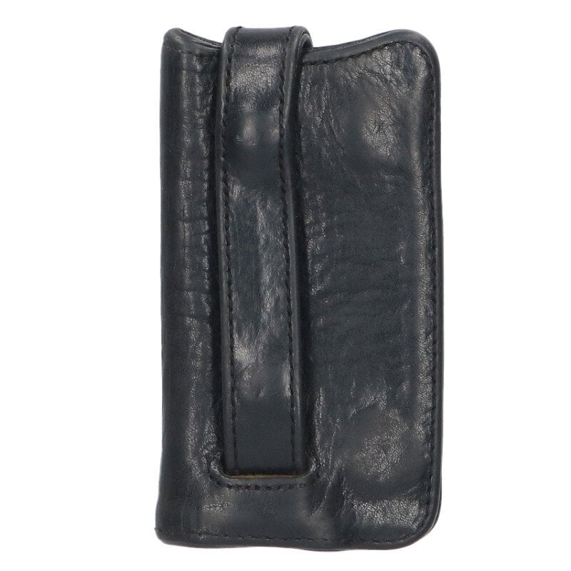 Chrome Hearts Cross Ball Button Leather Key Case Black