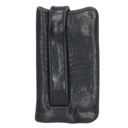 Chrome Hearts Cross Ball Button Leather Key Case Black