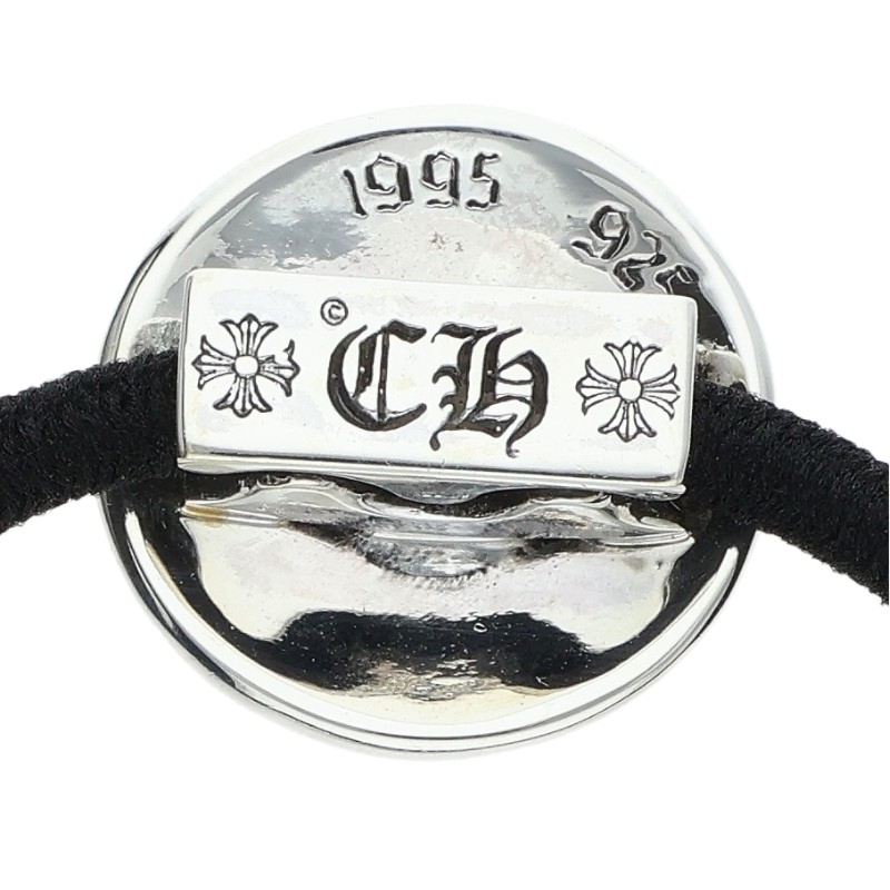 Chrome Hearts Black/Silver 925 Cross Ball Button Hairband