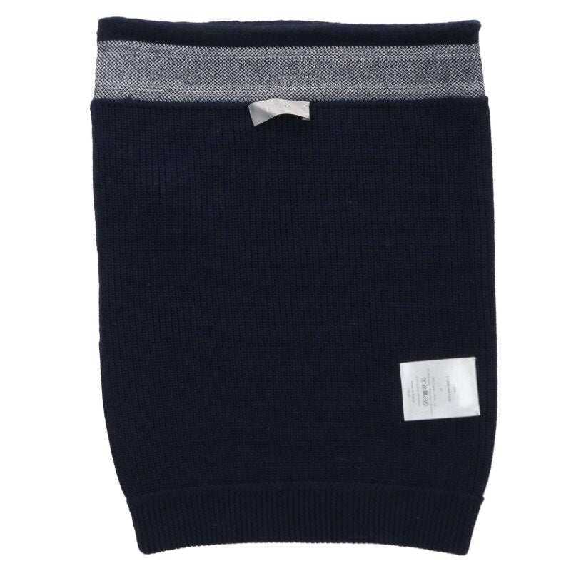 Christian Dior Logo Embroidered Wool Neck Warmer Navy Size U