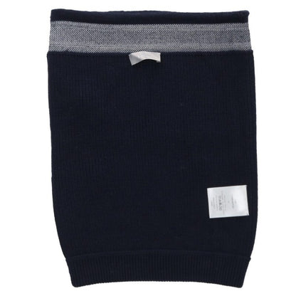 Christian Dior Logo Embroidered Wool Neck Warmer Navy Size U