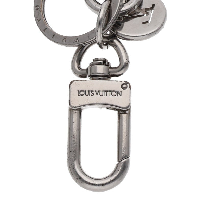 LOUISVUITTON Monogram Leather Keychain Black Wallet Size ONE SIZE