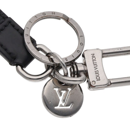 LOUISVUITTON Monogram Leather Keychain Black Wallet Size ONE SIZE