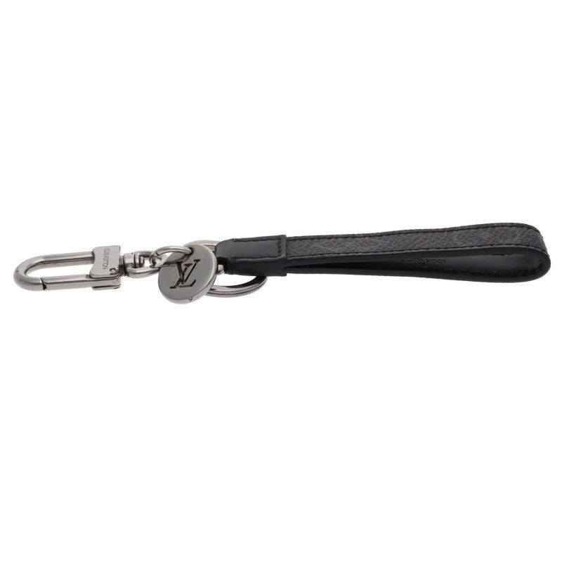 LOUISVUITTON Monogram Leather Keychain Black Wallet Size ONE SIZE