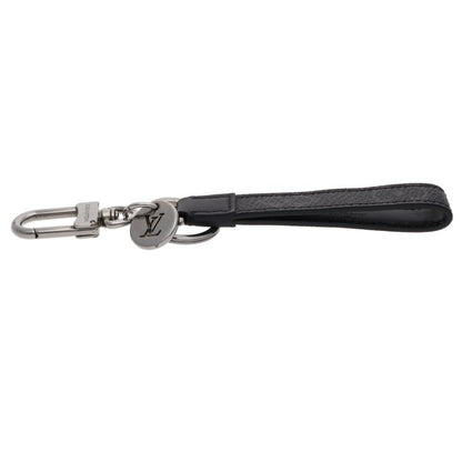 LOUISVUITTON Monogram Leather Keychain Black Wallet Size ONE SIZE