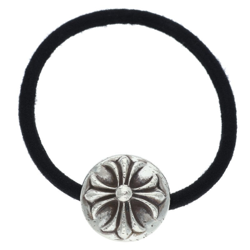 Chrome Hearts Cross Ball Button Silver Hair Tie Black Silver