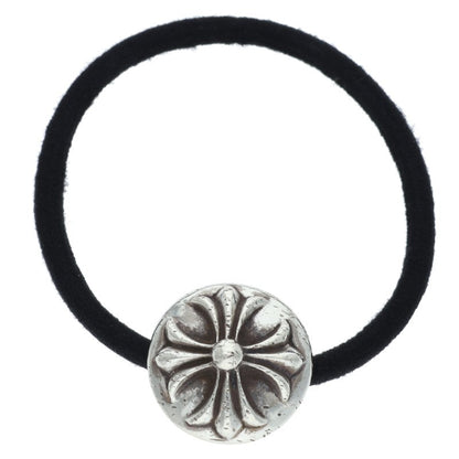 Chrome Hearts Cross Ball Button Silver Hair Tie Black Silver