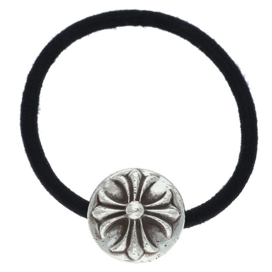 Chrome Hearts Cross Ball Button Silver Hair Tie Black Silver
