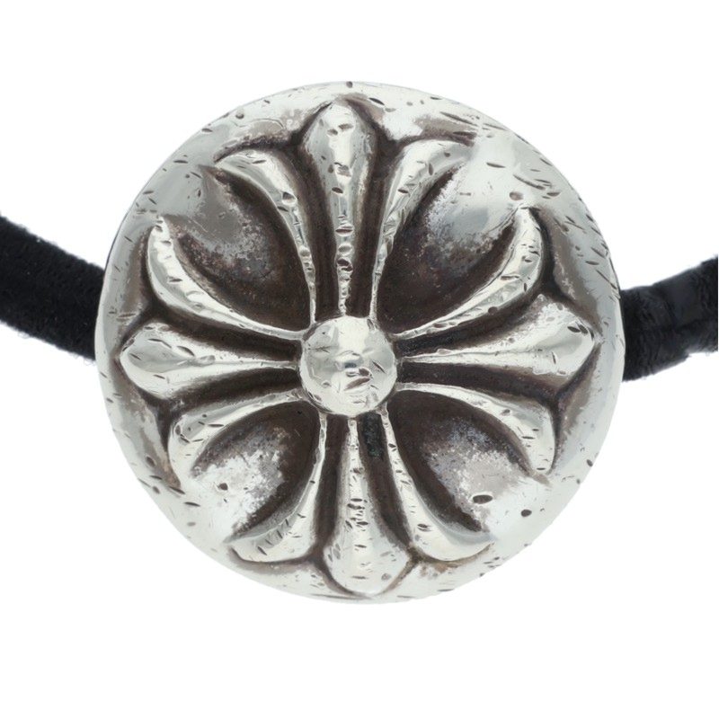 Chrome Hearts Cross Ball Button Silver Hair Tie Black Silver
