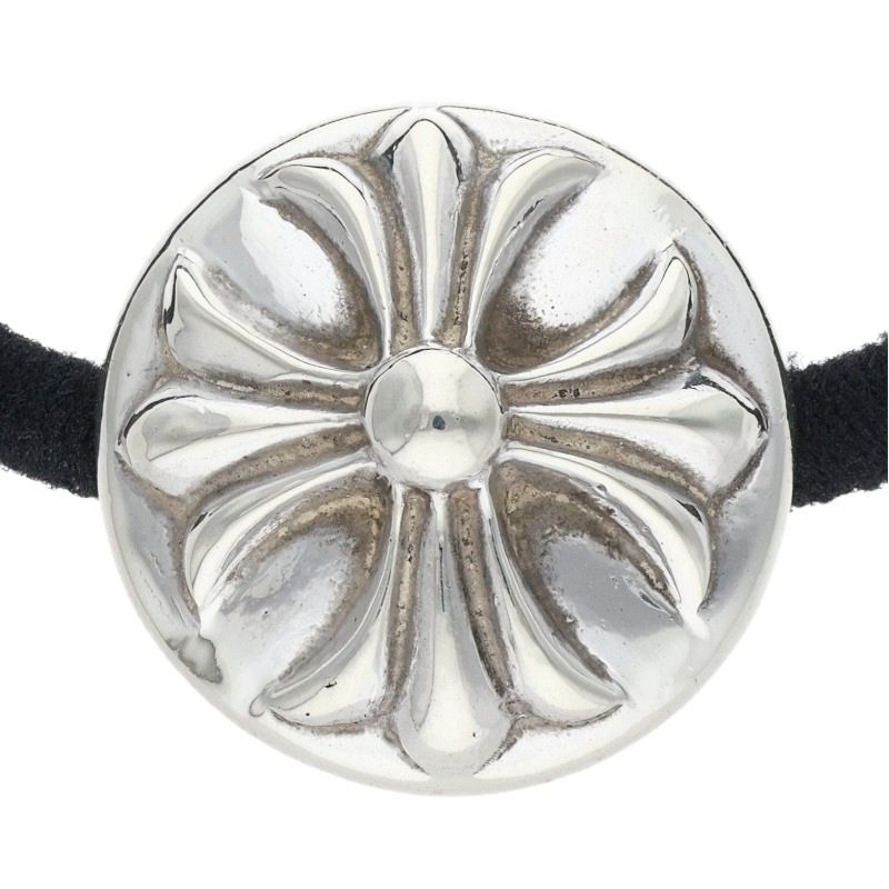 Chrome Hearts Cross Ball Button Hair Tie Silver Concho