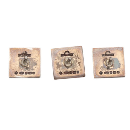 BUNNY 10mm Pyramid Studs 925 Silver Set of 3