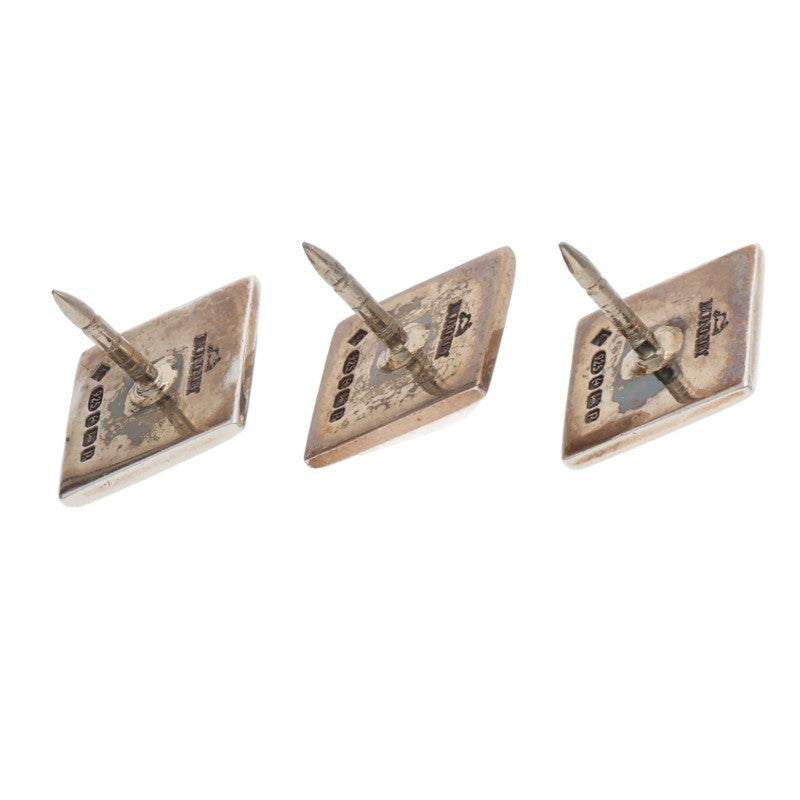 BUNNY 10mm Pyramid Studs 925 Silver Set of 3
