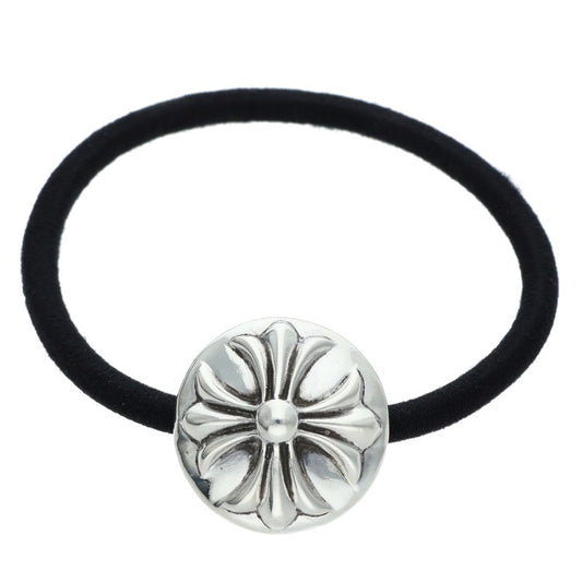 Chrome Hearts Cross Ball Hair Tie Silver/Black 925