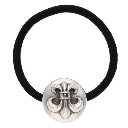 Chrome Hearts BS Fleur Button Hair Tie Silver/Black 925