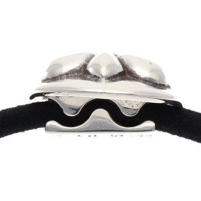 Chrome Hearts BS Fleur Button Hair Tie Silver/Black 925
