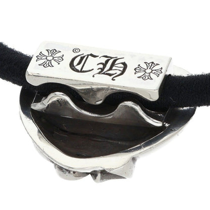 Chrome Hearts Heart Button Hair Tie Silver/Black 925