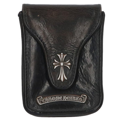 Chrome Hearts Logo Plate Leather Cigarette Case
